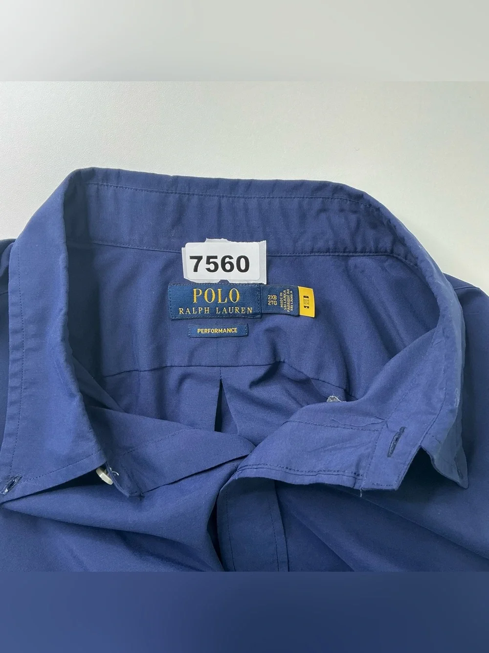 Ralph Lauren Men’s Shirt Featherweight Twill 2XB Blue Button Down Long Sleeve